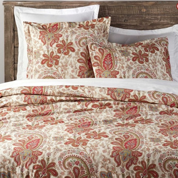 Pottery Barn Other - Pottery Barn Charlie Paisley percale Full/Queen Duvet 100% Cotton + 2 shams